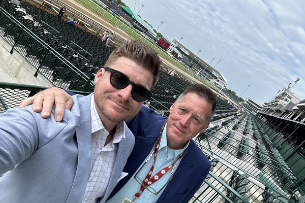 Perficient colleague Justin Racine and his dad at the Kentucky Derby