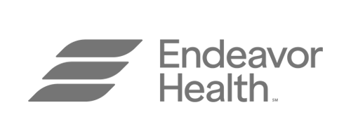 Endeavor Health logo, monochrome