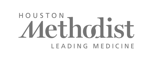 Houston Methodist logo, monochrome