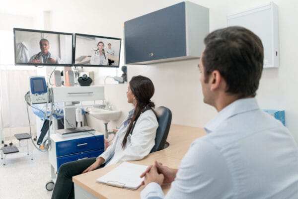 Doctors on a zoom call