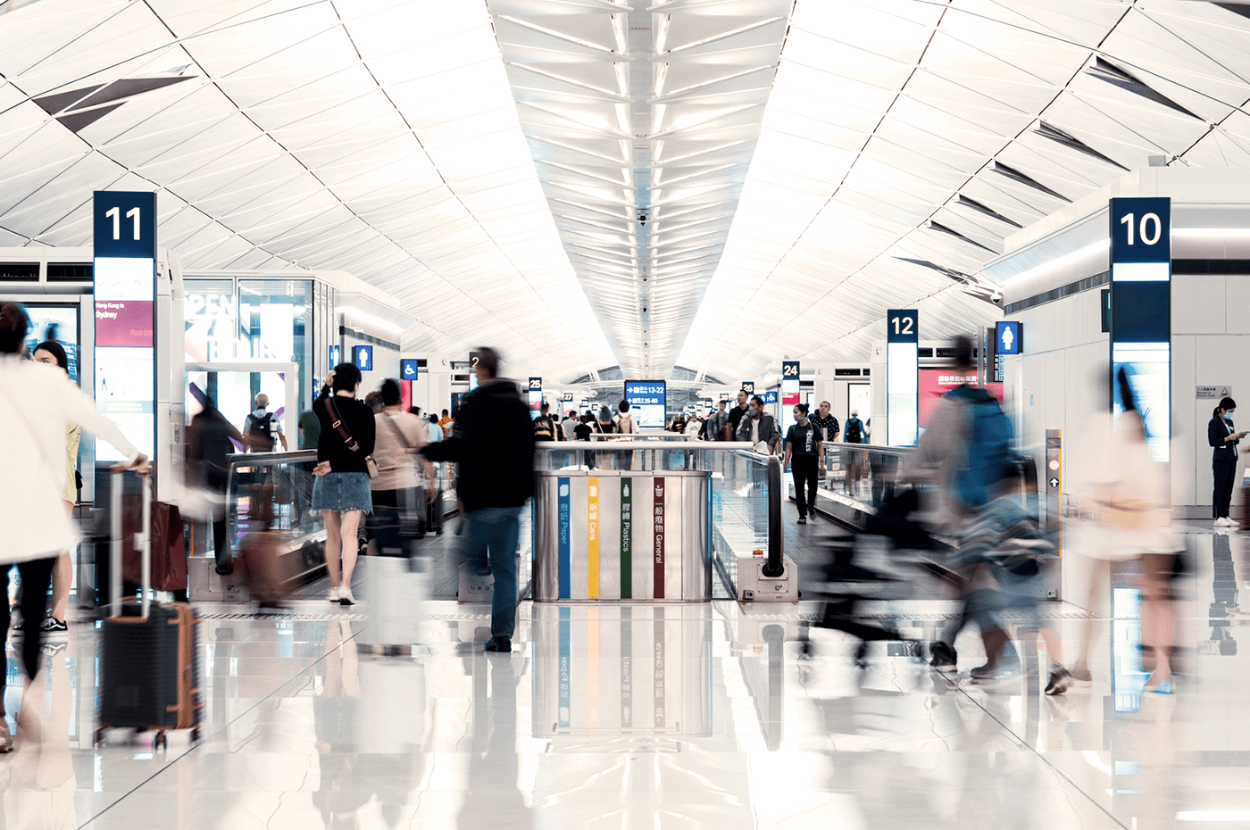 People walking in an airport