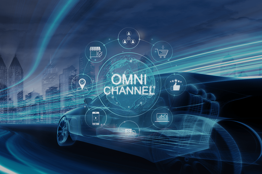 Omnichannel car conceptual image.