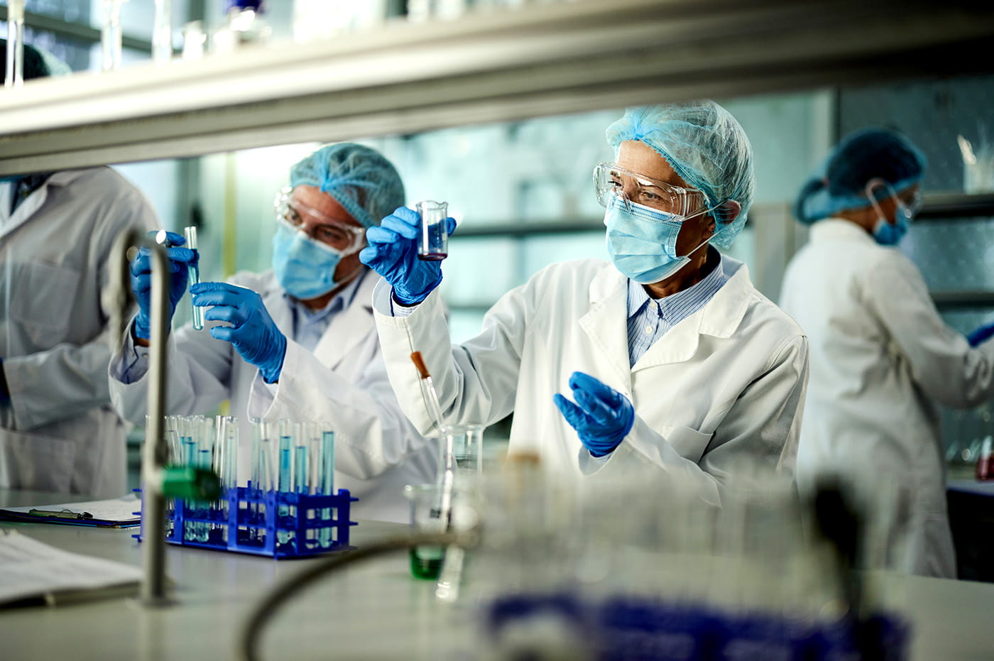 Doctors working in a lab